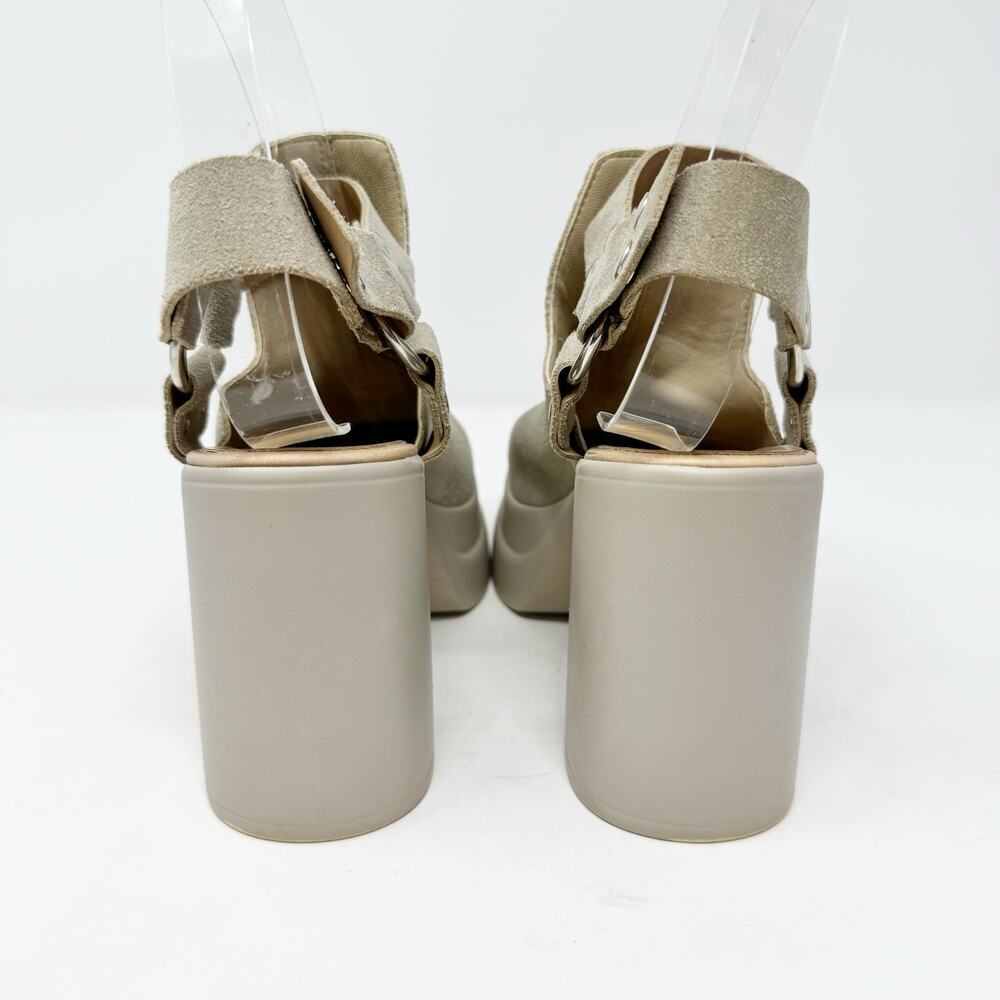 Free People Hybrid Harness Suede Platform Booties in Grey Diamond Size 6.5 - Picture 9 of 12